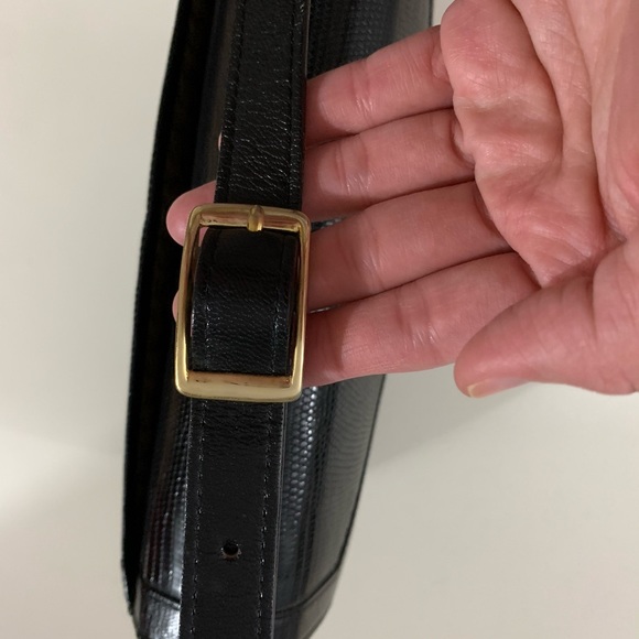 Authentic Yves Saint Laurent vintage lizard embossed leather shoulder bag - Picture 6 of 17